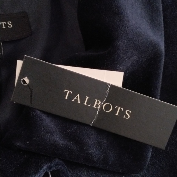 NWT Talbots 2P Navy Blue Velour Blazer Sport Coat - Picture 5 of 16